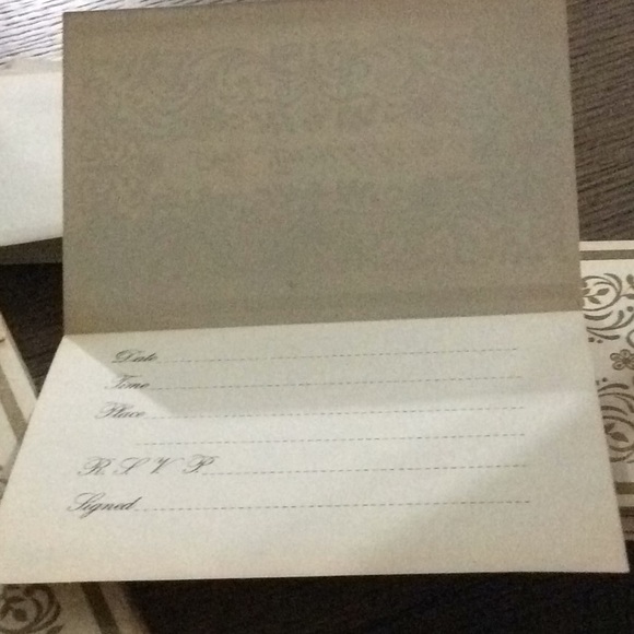 Vintage Golden Scroll Hallmark Invitations - Picture 2 of 8